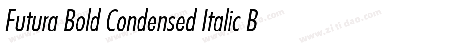 Futura Bold Condensed Italic BT字体转换